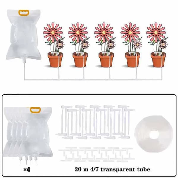 Växtbevattningspåse, Justerbar Dropphastighet, Hållbart Plastmaterial,20 m 20 regulator