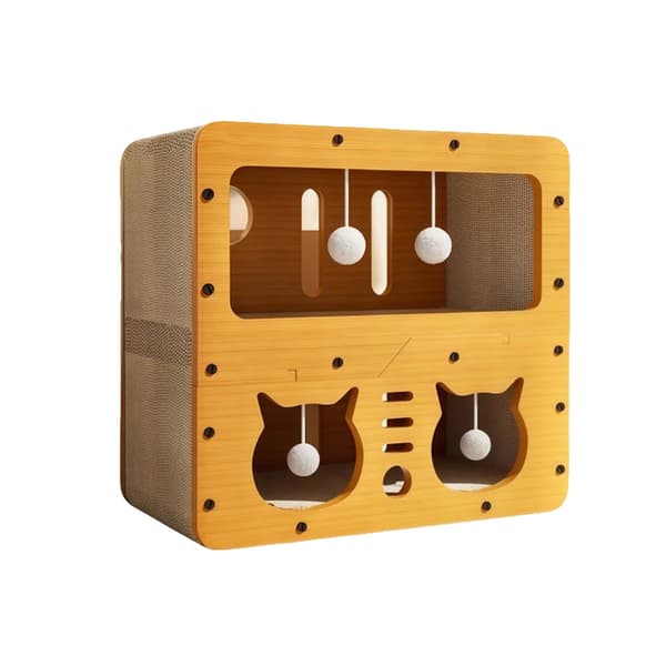 Kattklösbädd, Multifunktionell Design, Säker och Robust, Träfärg