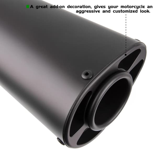 Avgassystem, Rostfritt Stål, Slip-On Design,svart