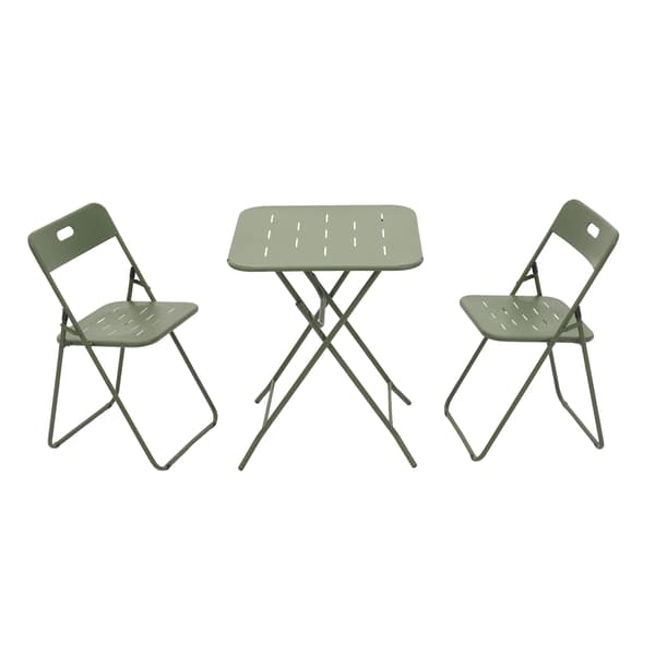Fällbart Bistroset, Metallram, Platsbesparande Design,Lätt att lagra