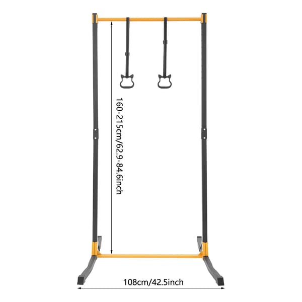Pull Up Station, Justerbar Højde, 400kg Belastningsevne,sort