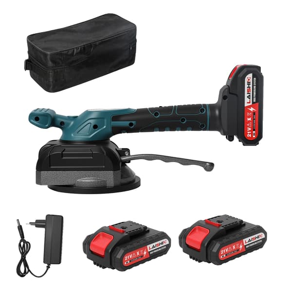 Plattläggningsmaskin, Högtryckssug, Justerbar Vibration,2 batterier