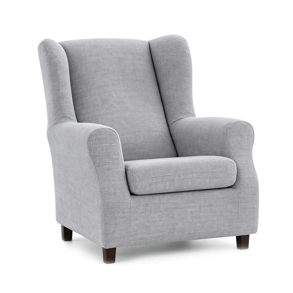 Stolsöverdrag, Blandning av bomull och polyester, Halkfri design,Ljusgrå