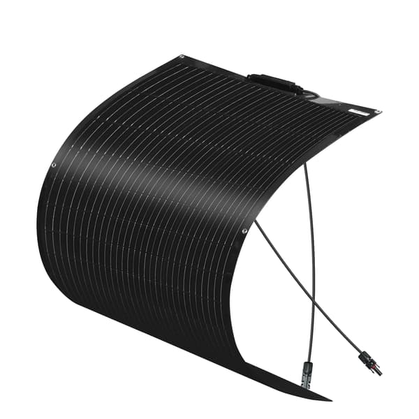 Solpanel, Fleksibelt Design, Effektiv Strømproduktion,100W Sort