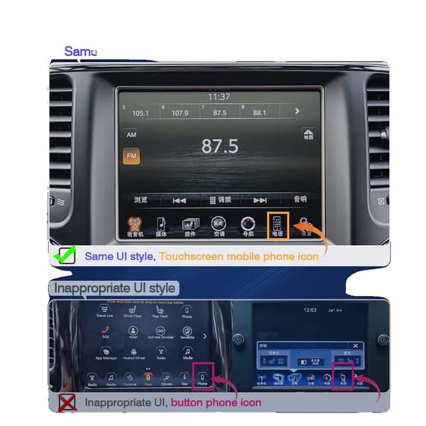 Trådløs CarPlay Decoder, OEM Integration, Fuld Trådløs Funktionalitet,Jeep Dodge 2014-19