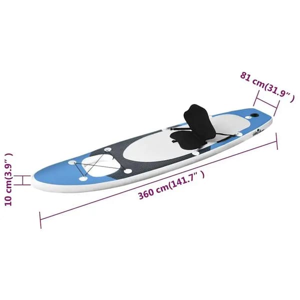 Stand-Up Paddleboard, Holdbart PVC Materiale, Ideelt for Begyndere,blå
