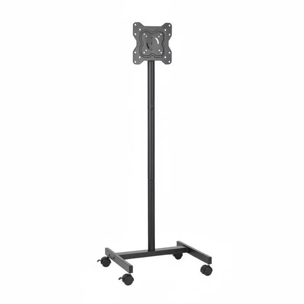 TV-stativ, Justerbar höjd, Bärbar design, svart