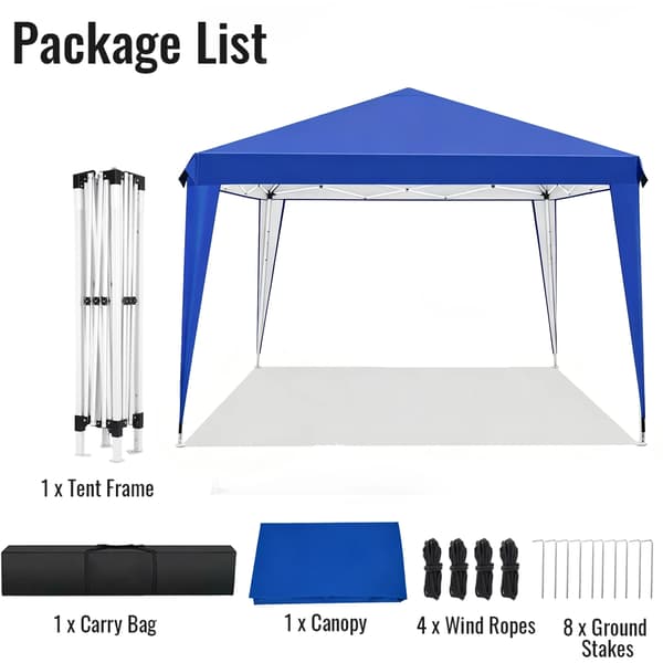 Gazebo, Vandtæt Kappe, UV Beskyttelse,3*3M-a, Blå