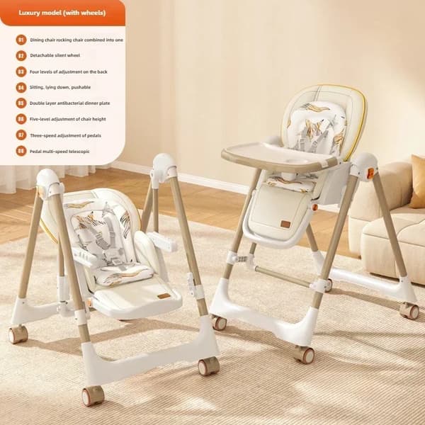 Baby Rocker, 2-i-1 Design, Komfortfunktioner,2i1 Hvid