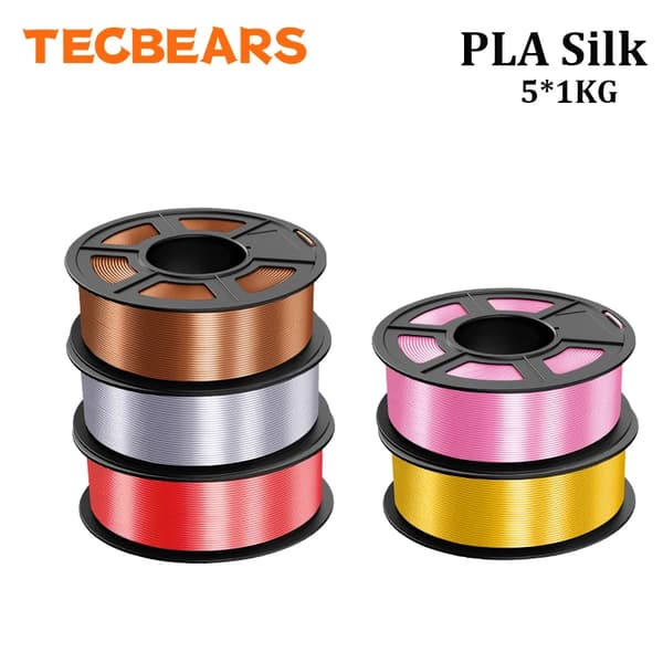 3D Printer Filament, 1,75 mm Silk PLA, Vakuumpakning,PLA SILK 5MIX02