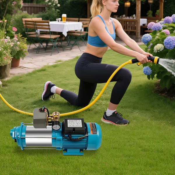 Vattenpump, Självprimande, Hög Effektivitet,Cyan, 220V, EU