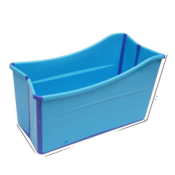 Foldbar Badekar, Pladsbesparende Design, Skånsom mod Huden,Blå
