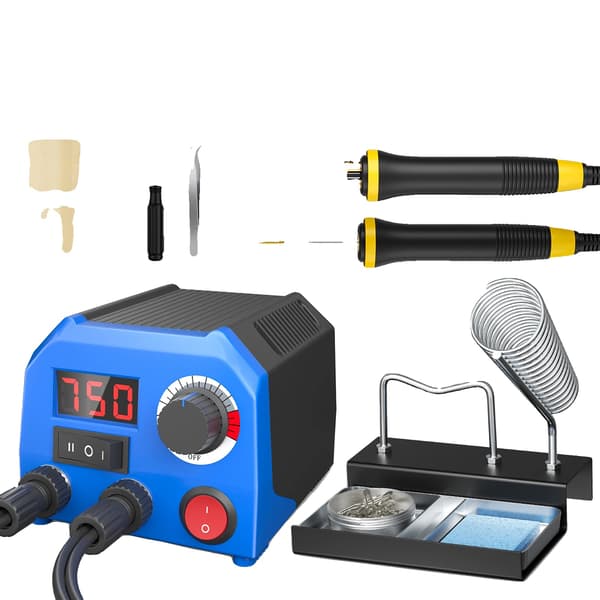 Pyrografi Maskine, Dobbelt-Pen System, Hurtig Opvarmning,Blå