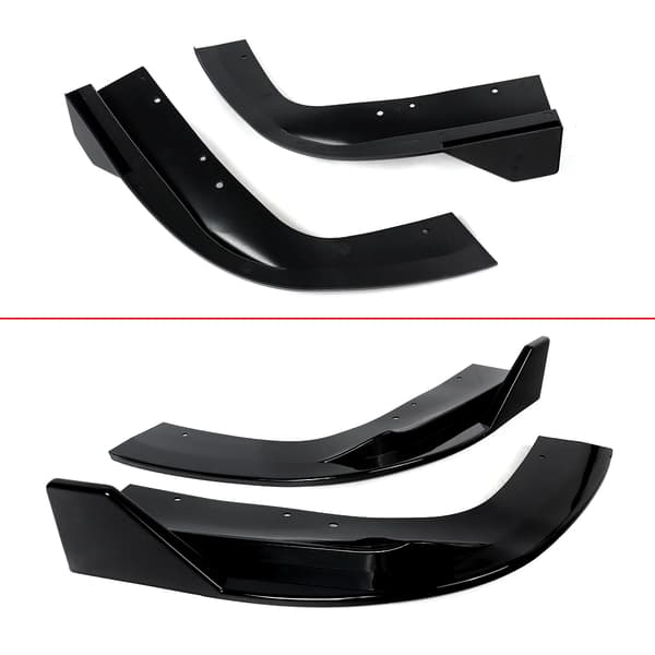 Bageste Stødfanger Lip Diffuser, Holdbart ABS Materiale, Konkurrence Stil,Sort