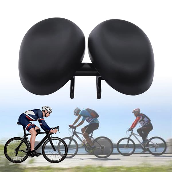 Cykelsadel, Justerbar Bredd, Stötdämpande Design,svart