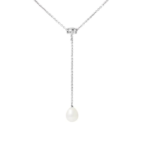 Collier Cravate - PERLINEA - Sötvattenspärla AAA+ - Silver 925 - 42 cm - Dam