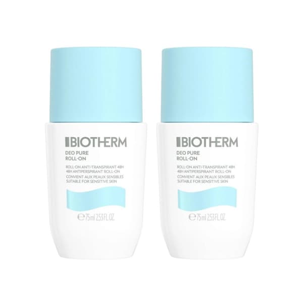 2-pack Biotherm Deo Pure Antiperspirant Roll-On 75ml