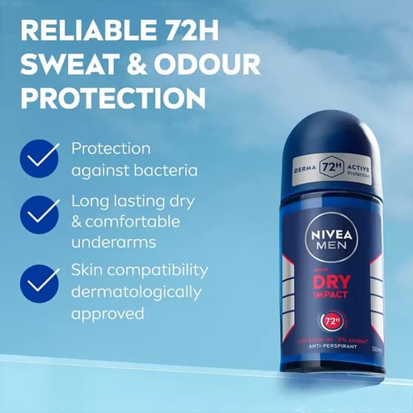 Nivea Men Dry Impact Roll On 50ml