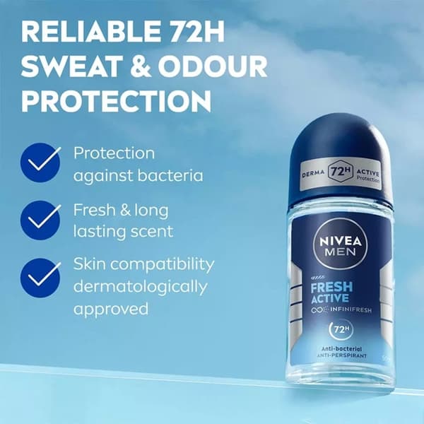 Nivea Men Fresh Active Roll On 50ml